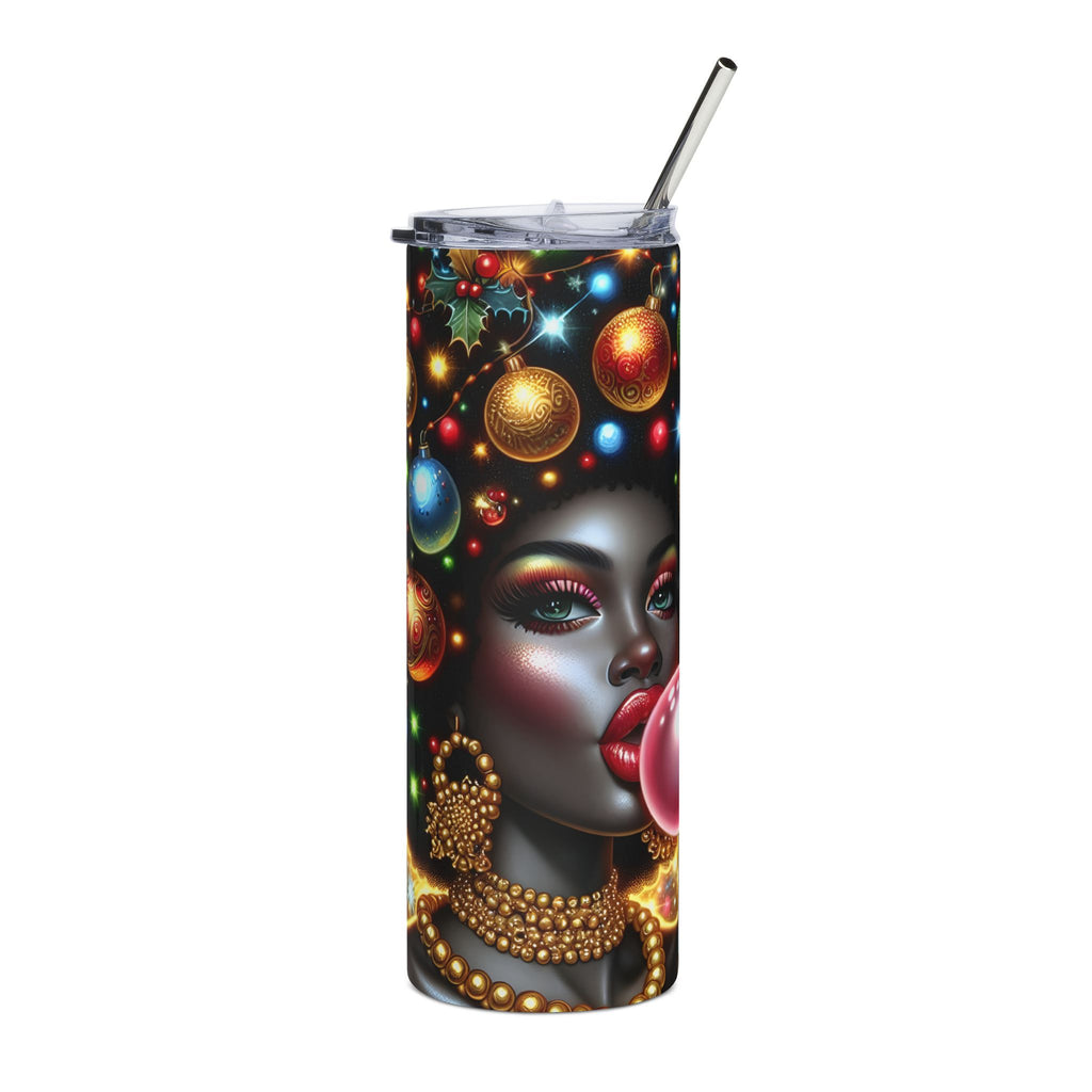 Cosmic Glam Skinny Tumbler, 20oz - Colorful Drinkware, Perfect Gift for Holidays, Parties, or Everyday Use