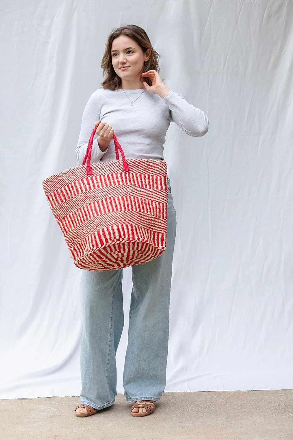 Brave Handmade Sisal Market Tote Bag