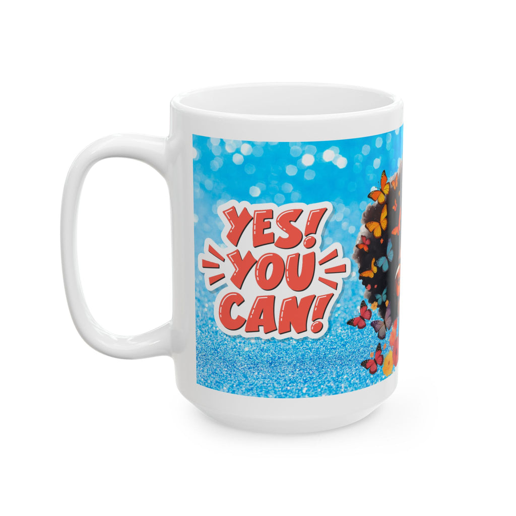 Colorful Butterfly Mug, Butterfly Lover Gift, Artistic Coffee Mug, Fun Ceramic Cup, Unique Home Decor, Vibrant Drinkware