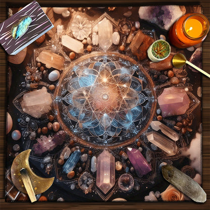Cat Witch Board Game Flannel Tarot Tablecloth
