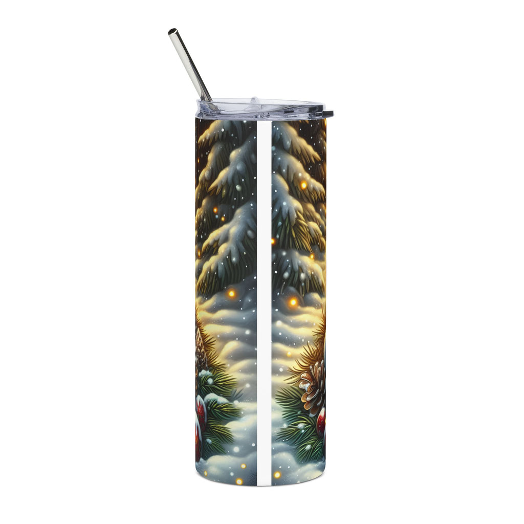 Festive Skull Tumbler, Christmas Drink Cup, Holiday Beverage Tumbler, Skull Decor, Winter Accessories