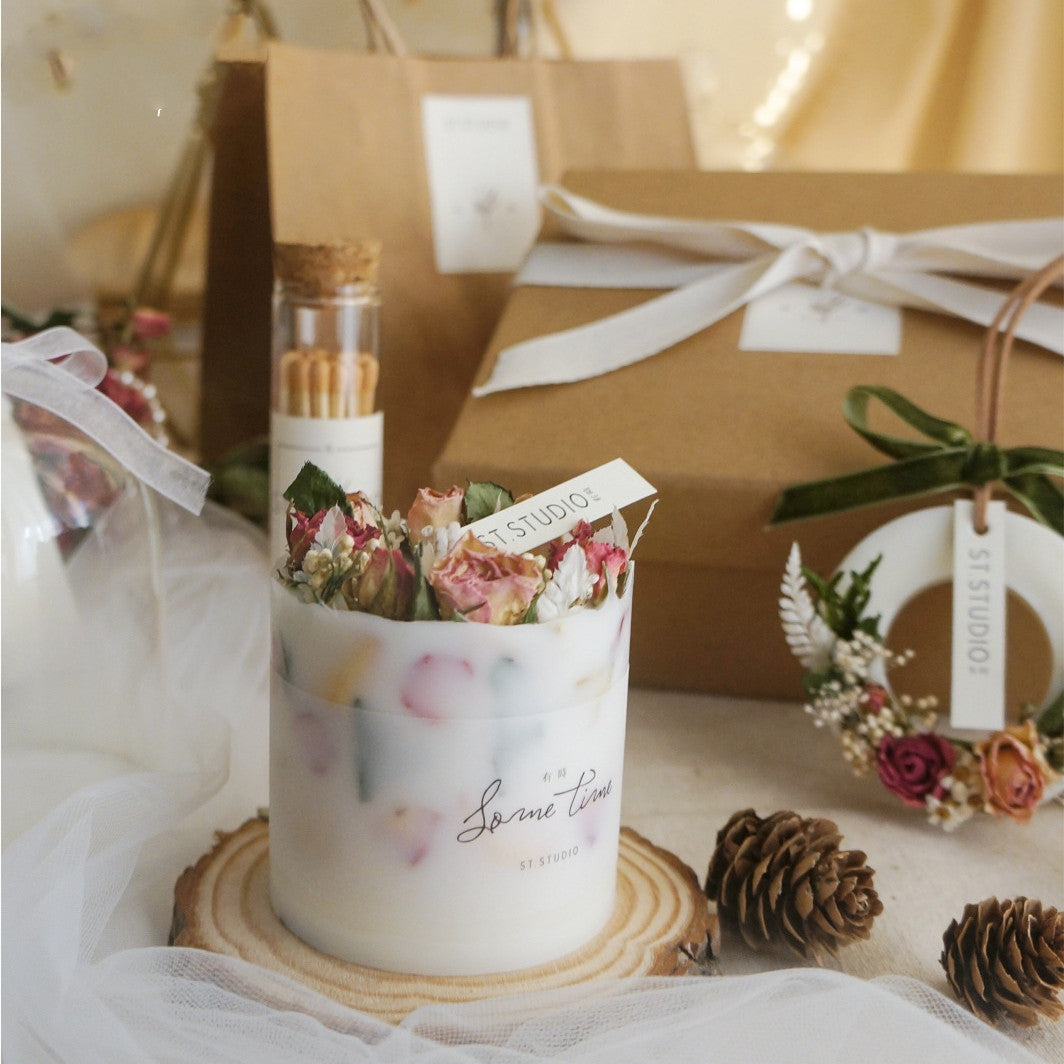 Dried Flower Scented Candle Gift Box Home Decorative Ornaments