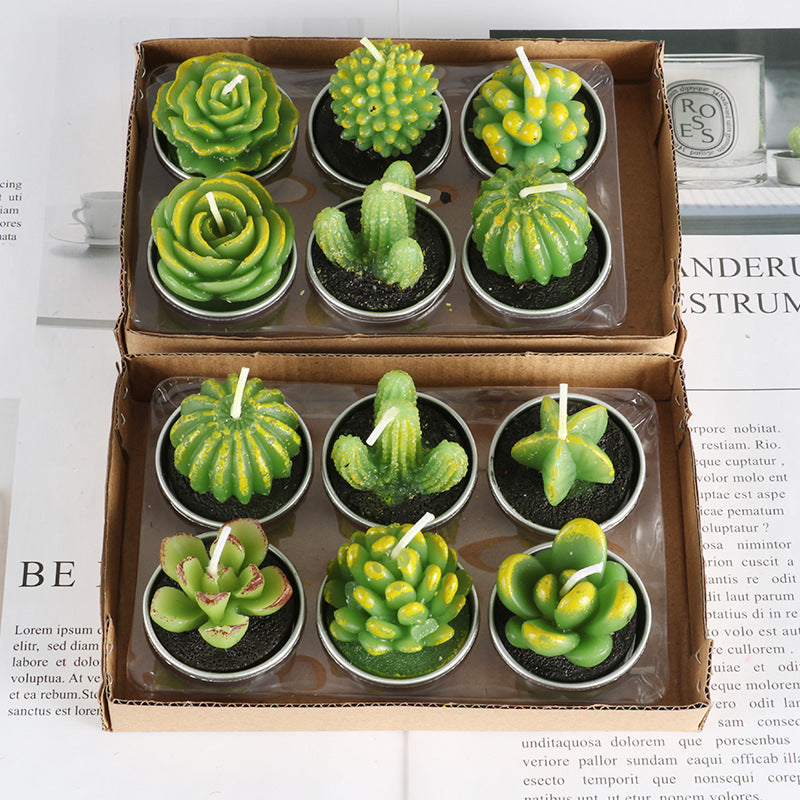 Simulated Succulent Candle Aromatherapy