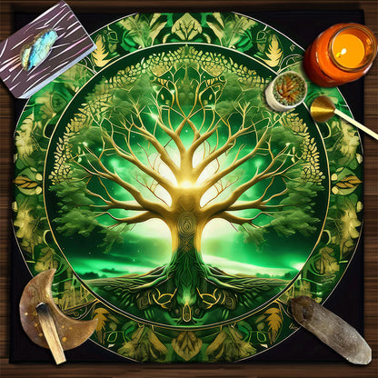 Cat Witch Board Game Flannel Tarot Tablecloth