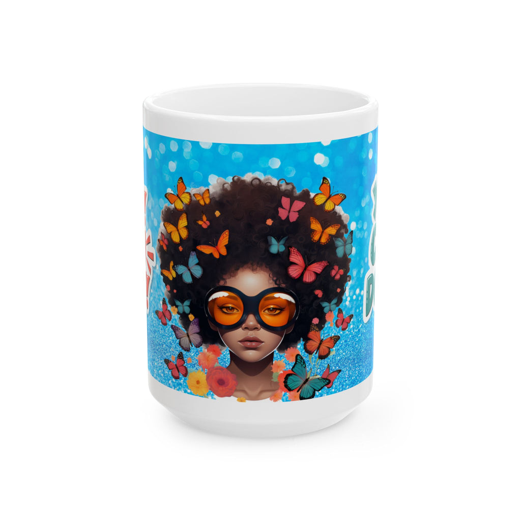 Colorful Butterfly Mug, Butterfly Lover Gift, Artistic Coffee Mug, Fun Ceramic Cup, Unique Home Decor, Vibrant Drinkware