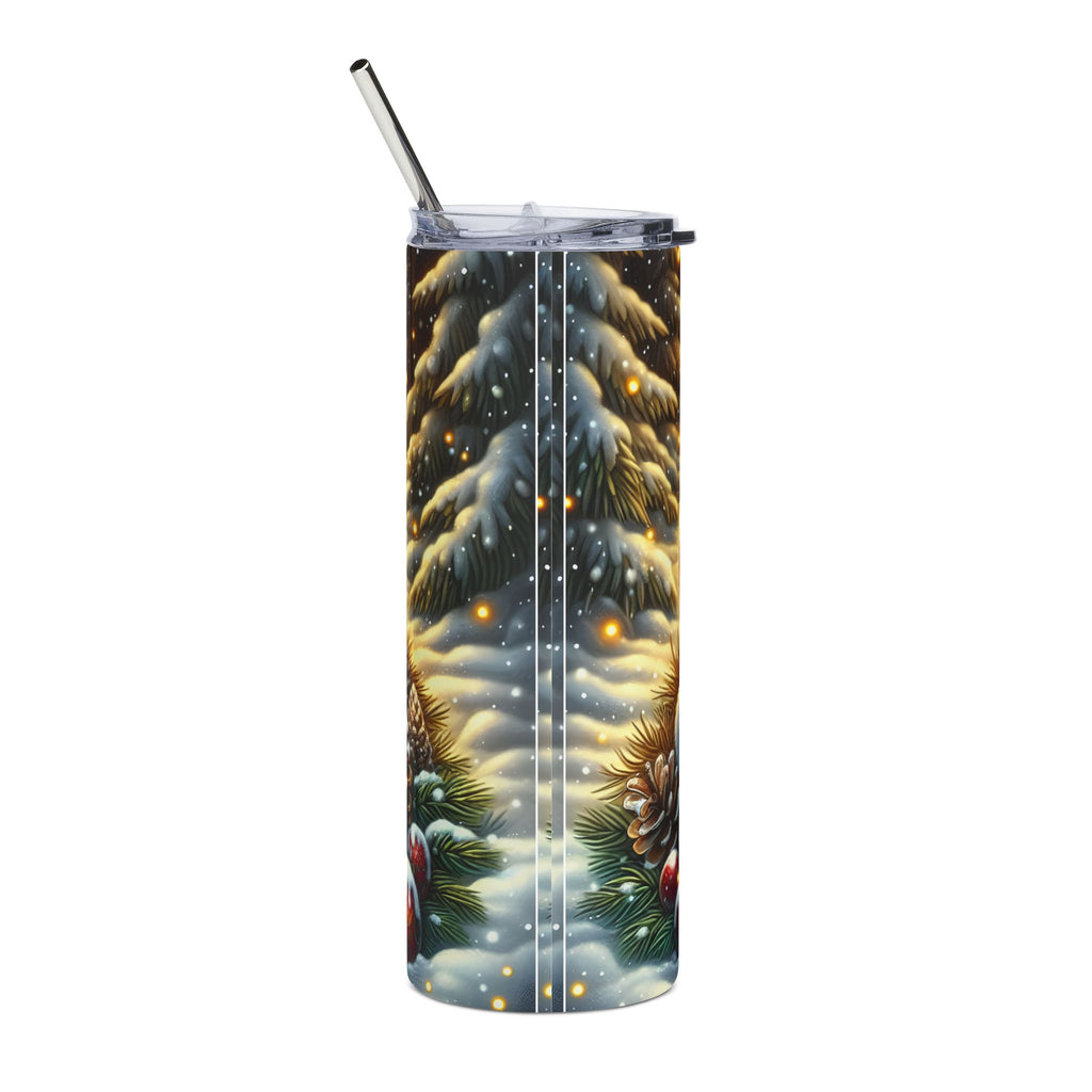 Festive Skull Tumbler, Christmas Drink Cup, Holiday Beverage Tumbler, Skull Decor, Winter Accessories