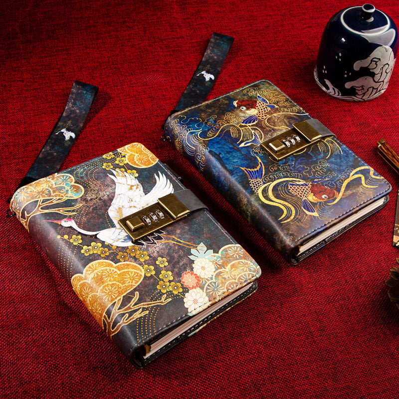 Antique diary notebook with lock