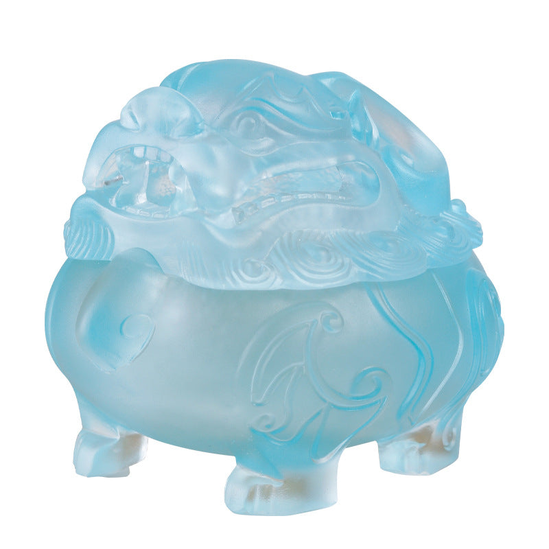 Glaze Lion Incense Burner Household Desk Ornaments