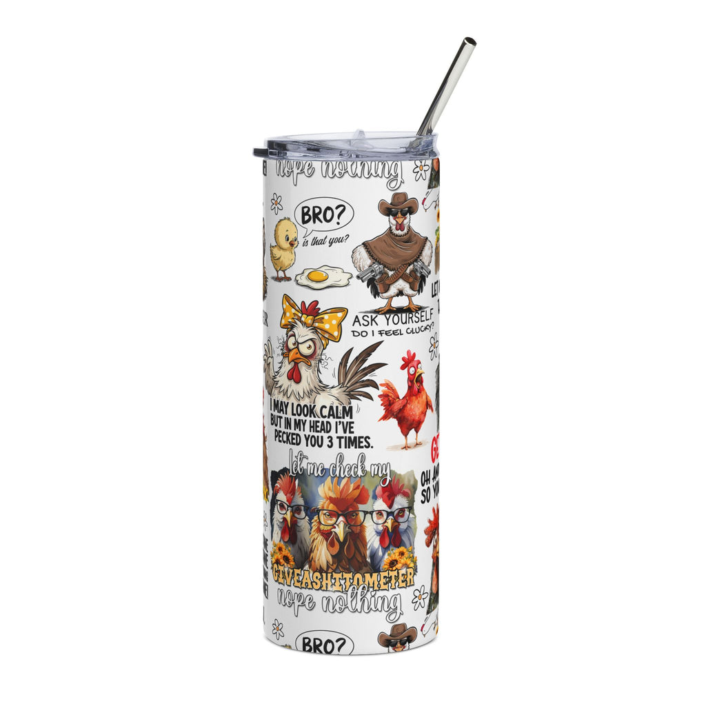 Fun Farmhouse Animal Tumbler - 20oz Travel Mug, Ideal Gift for Chicken Lovers, Quirky Mug for Home or Kitchen, Perfect for Events