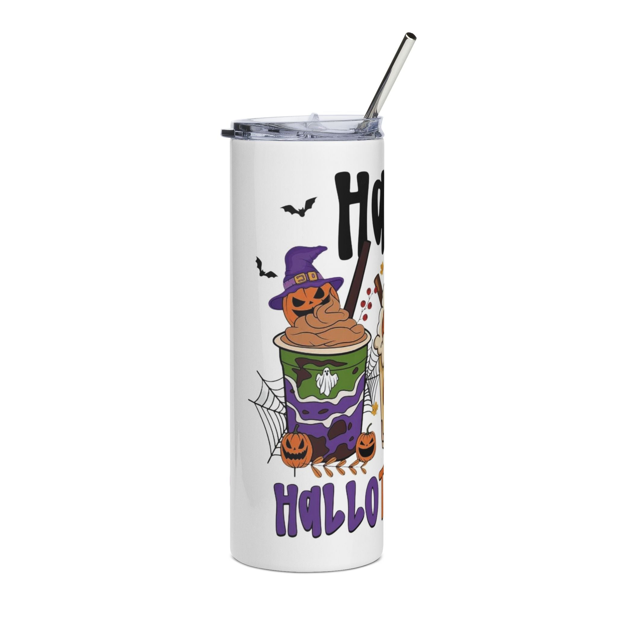 Halloween-Themed Stainless Steel Tumbler | 20oz Seasonal Drinkware, Stylish Travel Mug, Fun Gift for Halloween, Fall Decor, Party Accessory