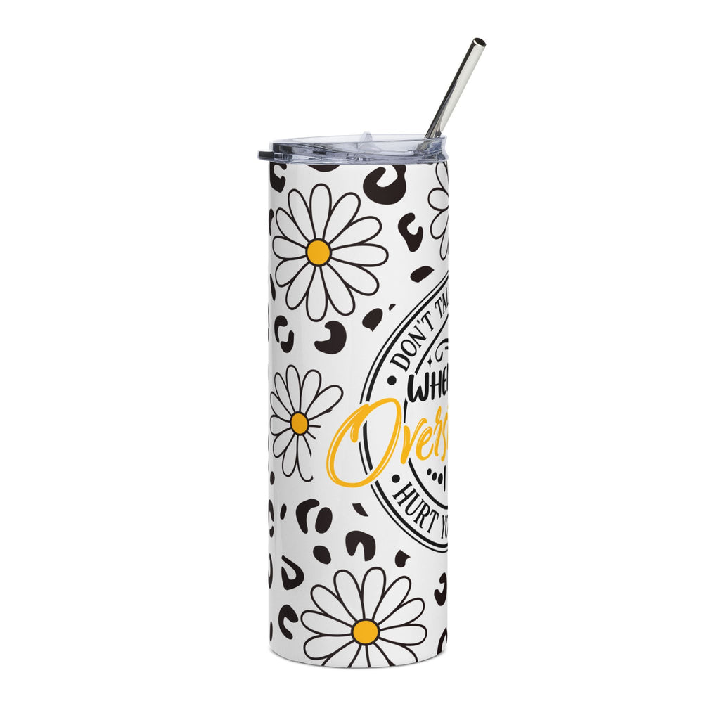 Stainless Steel Tumbler with Overstimulated Design | Perfect for Coffee Lovers, Gifts for Her, Inspirational Drinkware, Self-Care Mug