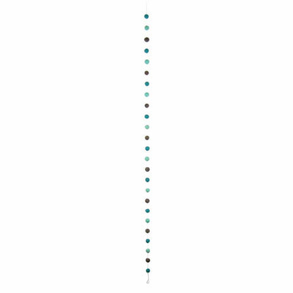 Hand Crafted Felt from Nepal: Pom Pom Garlands, Grey/Blue