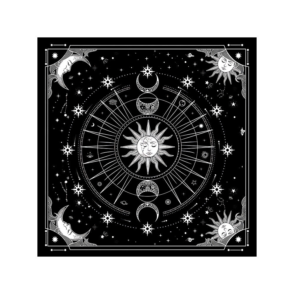 Tarot Tarot Tablecloth Cloth Cushion Moon Sun Lucky Tree Velvet