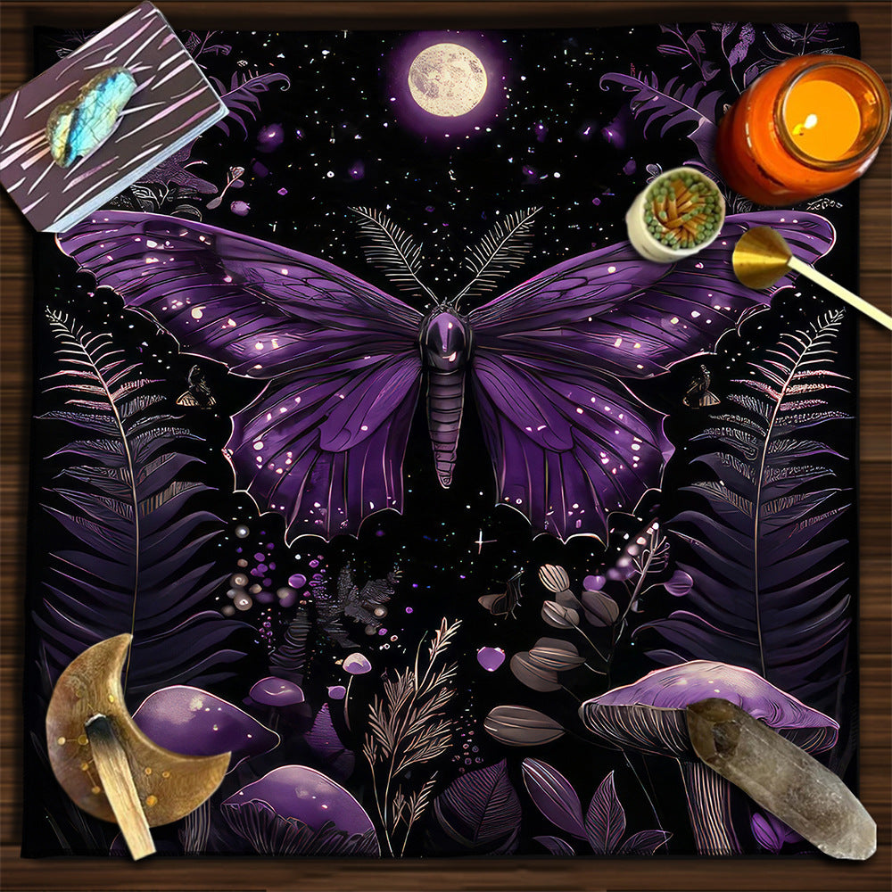 Cat Witch Board Game Flannel Tarot Tablecloth