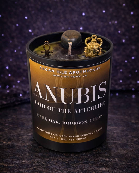 Anubis Crystal Candle | Protection & Guidance Spell Candle