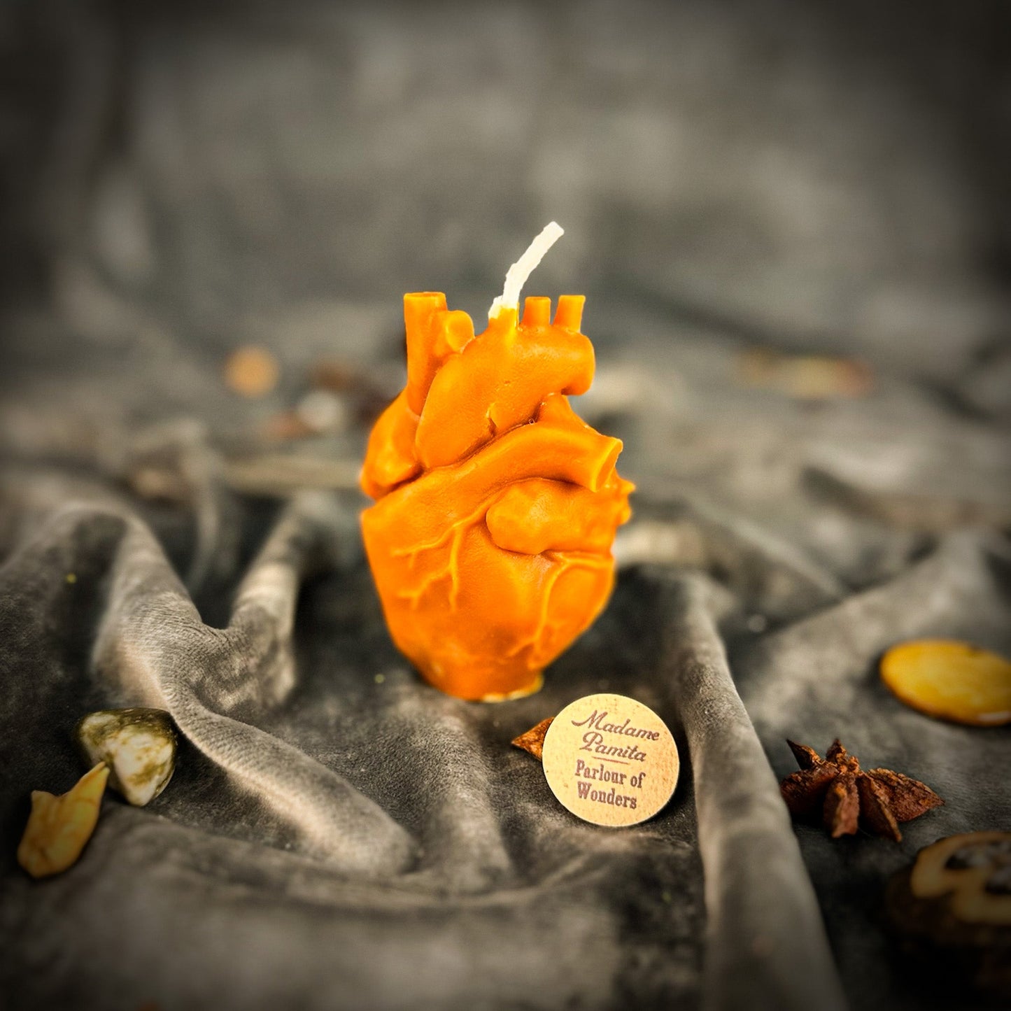 Beeswax Anatomical Heart Spell Candle - Love & Emotional Healing Magic