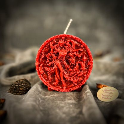 Beeswax Aquarius Water Bearer Zodiac Spell Candle - Innovation, Vision & Independence