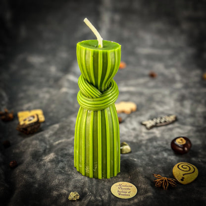 Beeswax Binding Knot Spell Candle - Strengthen Bonds & Control Harm