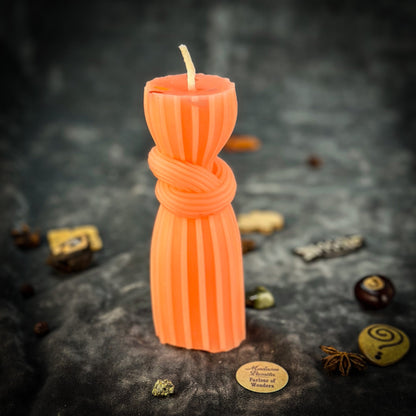 Beeswax Binding Knot Spell Candle - Strengthen Bonds & Control Harm