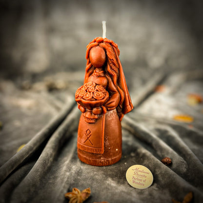 Beeswax Lada Motanka Spell Candle - Ancestral Blessings, Love & Protection