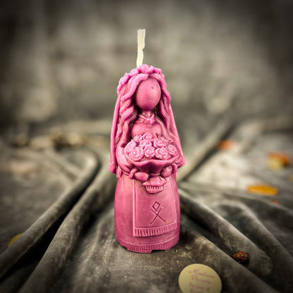 Beeswax Lada Motanka Spell Candle - Ancestral Blessings, Love & Protection