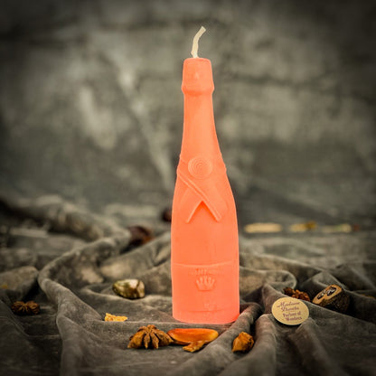 Beeswax Champagne Celebration Spell Candle - Success & Luxury Manifestation