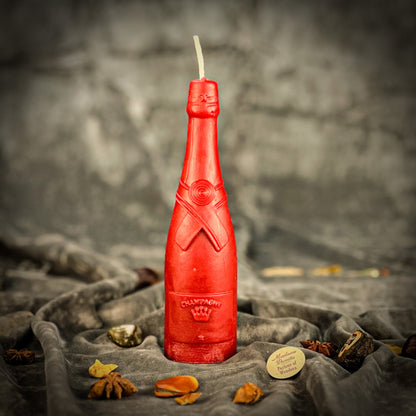 Beeswax Champagne Celebration Spell Candle - Success & Luxury Manifestation
