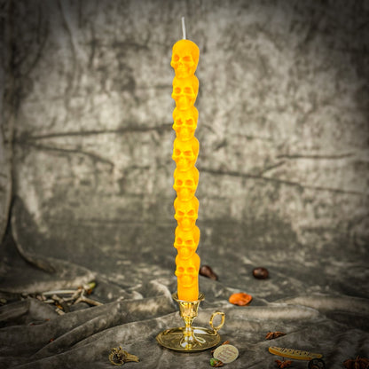 Eight Day Skull Taper Candle Spell Kit - Mind Influence & Ancestral Wisdom