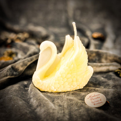 Beeswax Elegant Swan Spell Candle - Grace, Beauty & Lasting Love