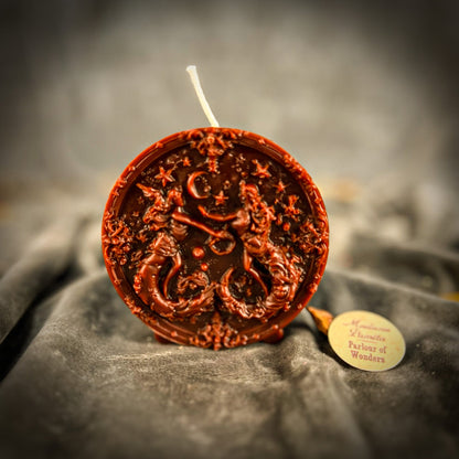 Beeswax Gemini Twins Zodiac Spell Candle - Communication, Creativity & Adaptability