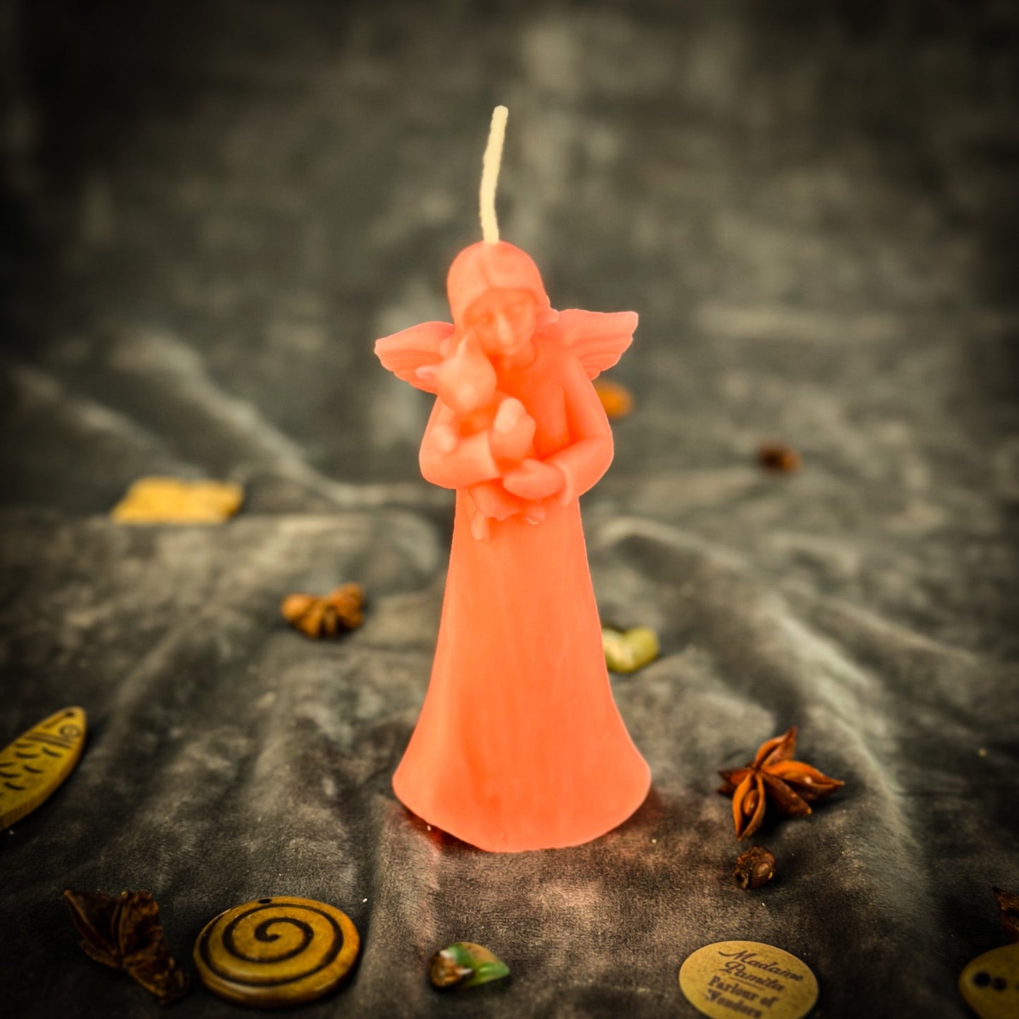 Beeswax Cat Guardian Spirit Spell Candle - Pet Protection & Healing