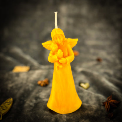 Beeswax Cat Guardian Spirit Spell Candle - Pet Protection & Healing