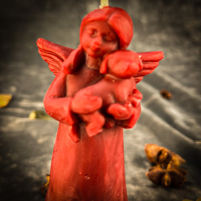 Beeswax Dog Guardian Spirit Spell Candle - Pet Protection & Healing