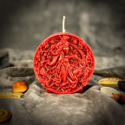 Beeswax Libra Scales Zodiac Spell Candle - Balance, Harmony & Love