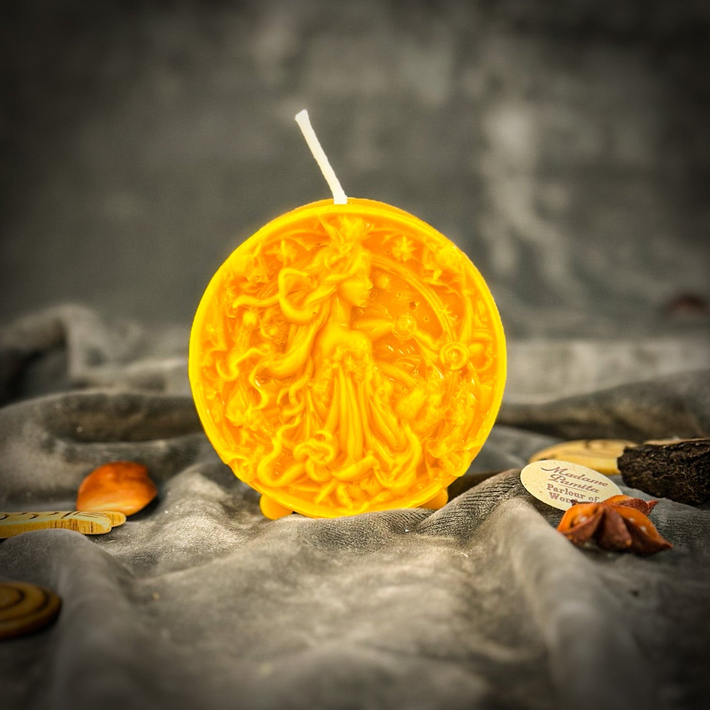 Beeswax Libra Scales Zodiac Spell Candle - Balance, Harmony & Love