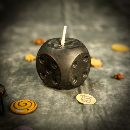 Beeswax Lucky Dice Spell Candle - Gambling Luck & Good Fortune
