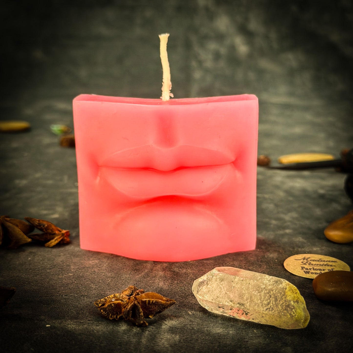 Beeswax Ex-Voto Mouth Spell Candle - Communication, Healing & Speaking Truth