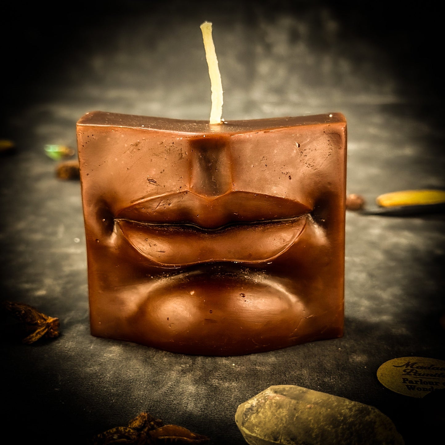 Beeswax Ex-Voto Mouth Spell Candle - Communication, Healing & Speaking Truth
