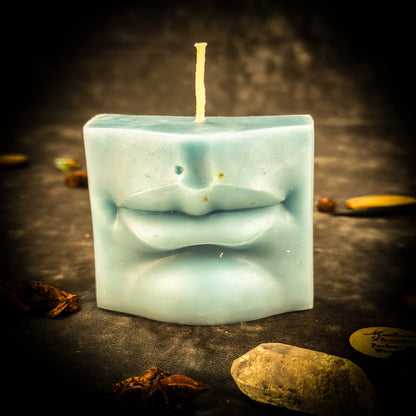 Beeswax Ex-Voto Mouth Spell Candle - Communication, Healing & Speaking Truth