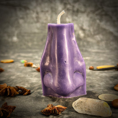 Beeswax Ex-Voto Nose Spell Candle - Clairalience, Intuition & Healing