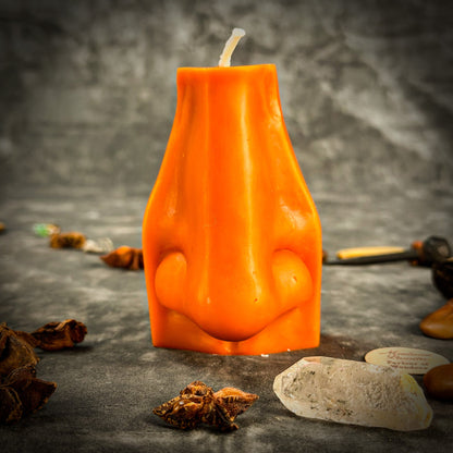 Beeswax Ex-Voto Nose Spell Candle - Clairalience, Intuition & Healing