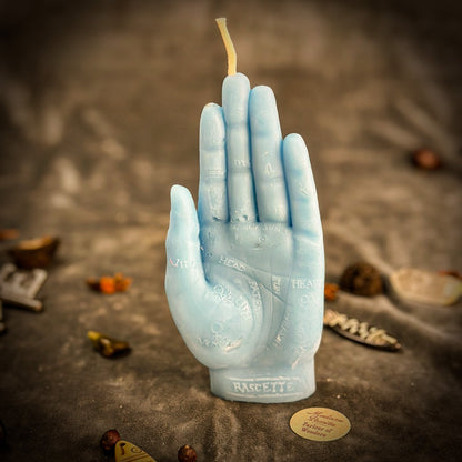 Beeswax Hand of Fate Spell Candle - Destiny, Transformation & Divine Timing