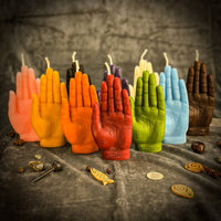Beeswax Hand of Fate Spell Candle - Destiny, Transformation & Divine Timing