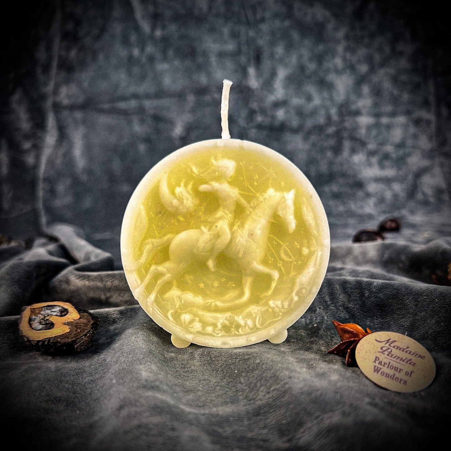 Beeswax Sagittarius Archer Zodiac Spell Candle - Adventure, Wisdom & Optimism