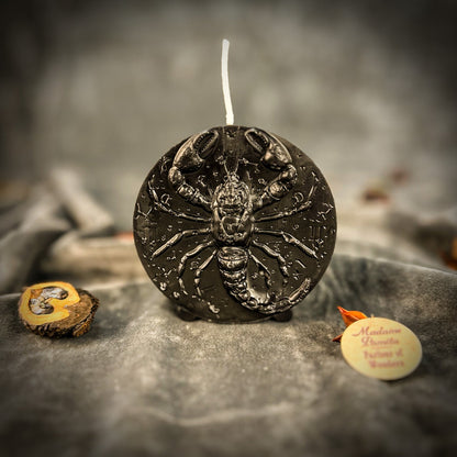 Beeswax Scorpio Scorpion Zodiac Spell Candle - Transformation, Power & Intuition