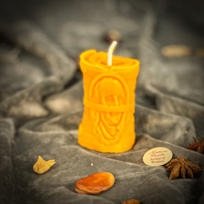 Beeswax Pay Me Spell Candle - Debt Collection & Fair Compensation