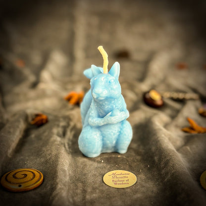 Beeswax Squirrel of Abundance Spell Candle - Savings, Prosperity & Preparation