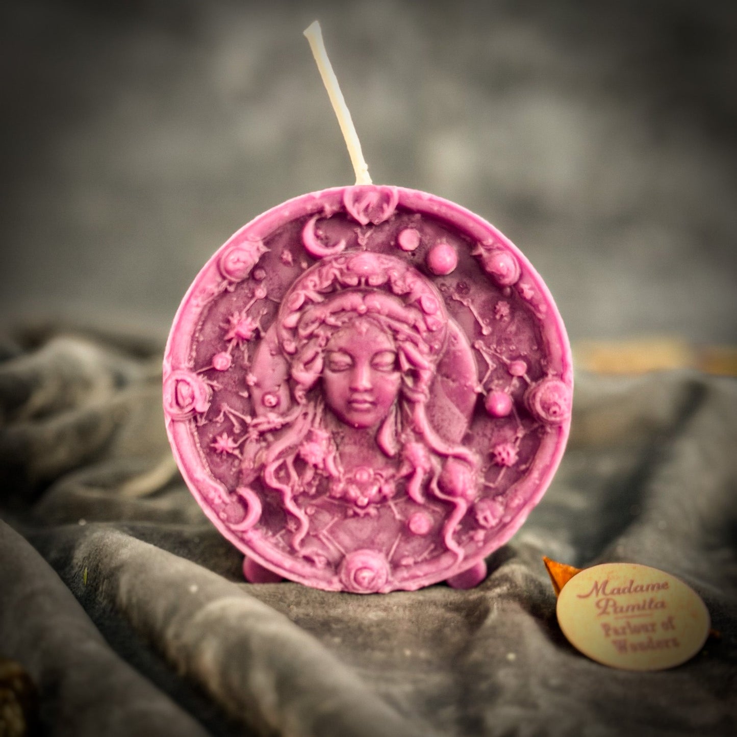 Beeswax Virgo Maiden Zodiac Spell Candle - Focus, Healing & Practicality