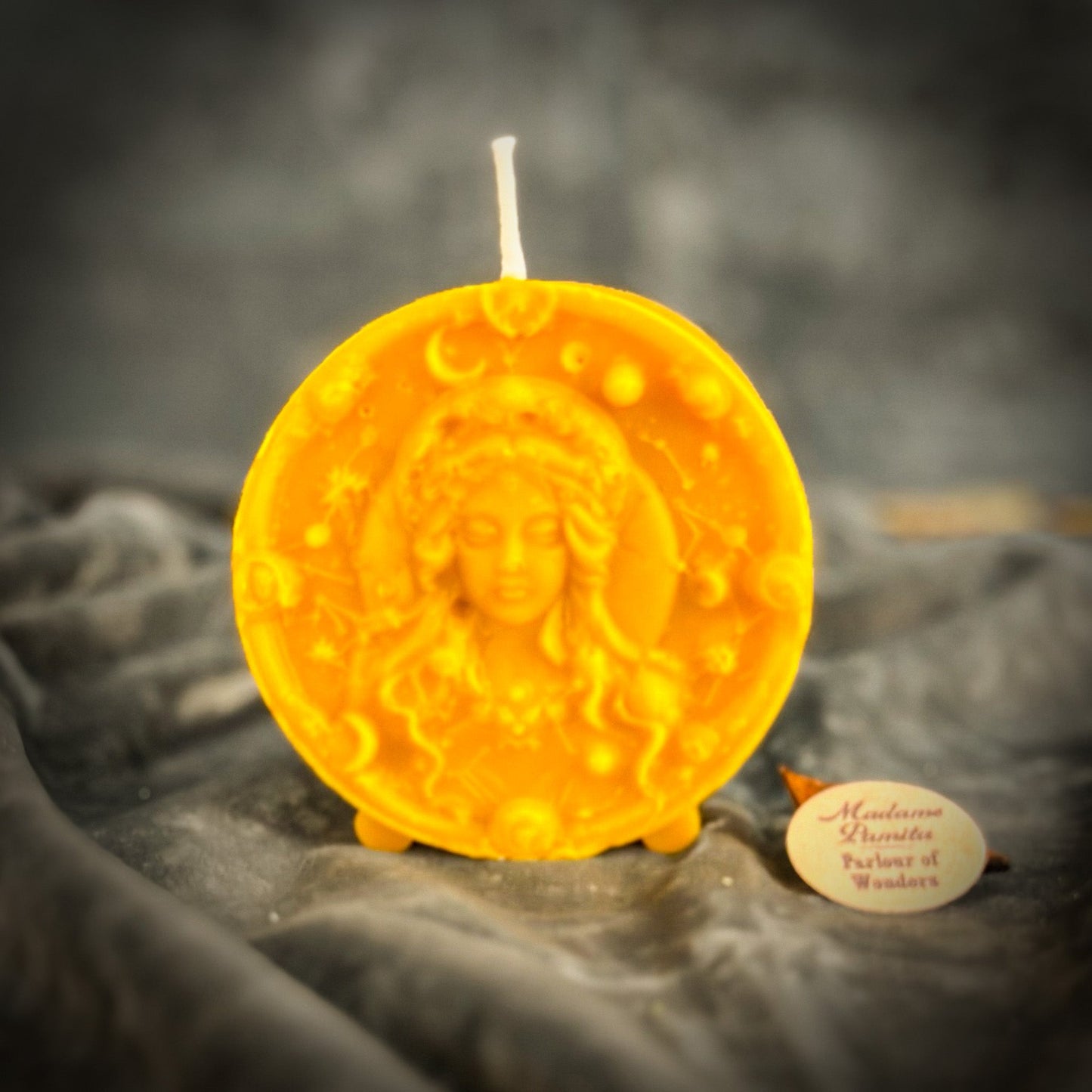 Beeswax Virgo Maiden Zodiac Spell Candle - Focus, Healing & Practicality