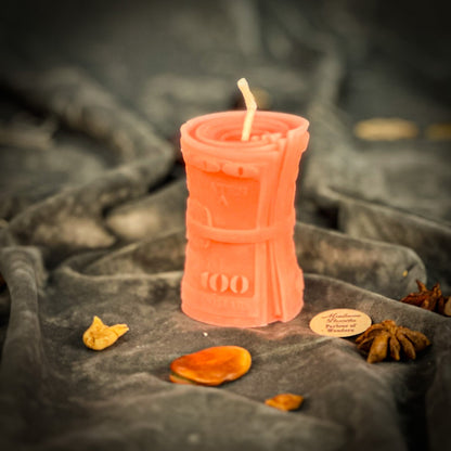 Beeswax Pay Me Spell Candle - Debt Collection & Fair Compensation